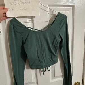 American Eagle Outfitters Teal Crop Top